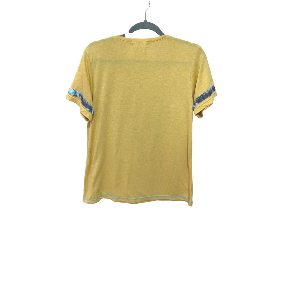 Wanderer by Southern Grace Mustard Yellow Cactus T-Shirt Western Cowgirl Boho M - Picture 4 of 9